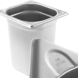 Pojemnik GN 1/6 stalowy Kitchen Line wys. 200 mm - Hendi 806654 Hendi