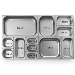 Pojemnik GN 2/3 wys. 100 mm ze stali nierdzewnej - Hendi 800232 Hendi
