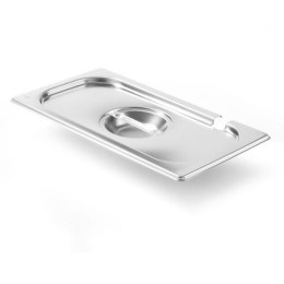 Pokrywka stalowa do GN Kitchen Line z wycięciem na chochlę GN 1/3 - Hendi 806944 Hendi